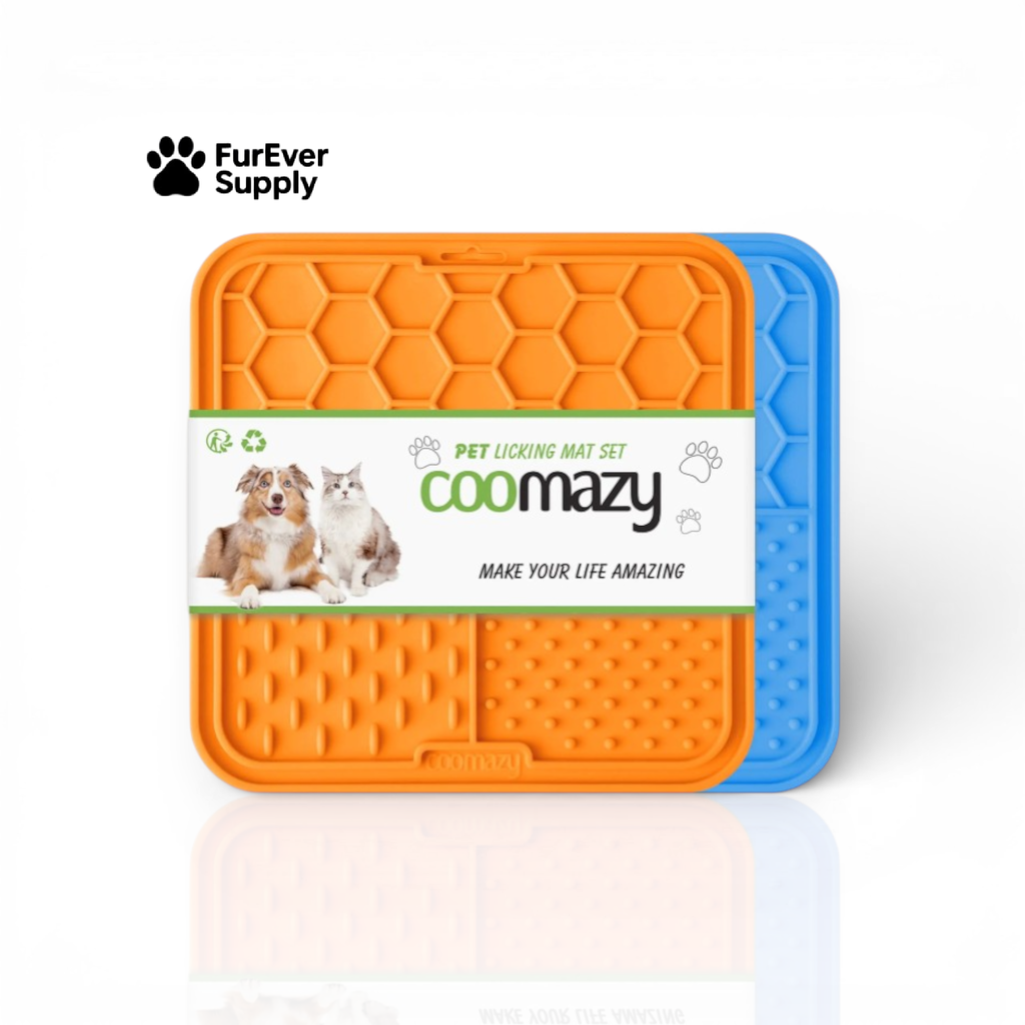 Interactive Lick Mat for Cats & Dogs 2 Pack